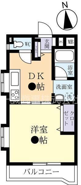 ロフォス白梅(1DK/3階)の間取り写真