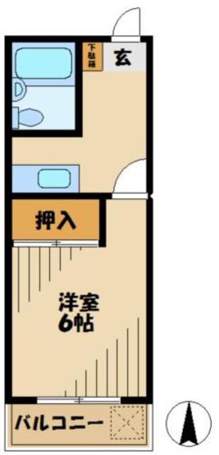 アンドアイラブ1・2・3(1K/3階)の間取り写真