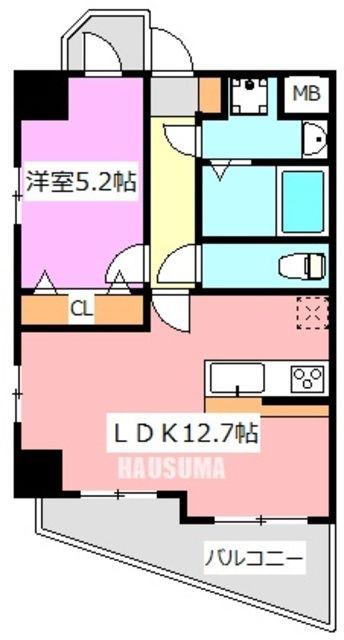 ソフィアコート扇(1LDK/4階)の間取り写真