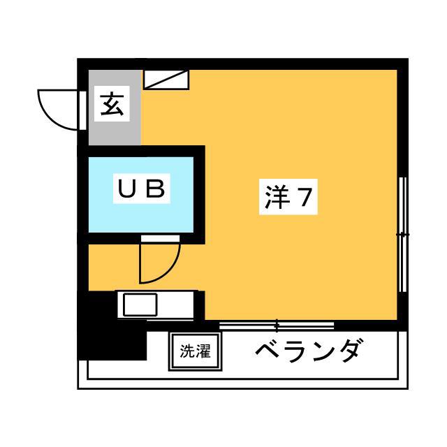 ユリエヴナ目白(ワンルーム/2階)の間取り写真