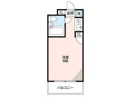 ビリジアン目白(ワンルーム/3階)の間取り写真