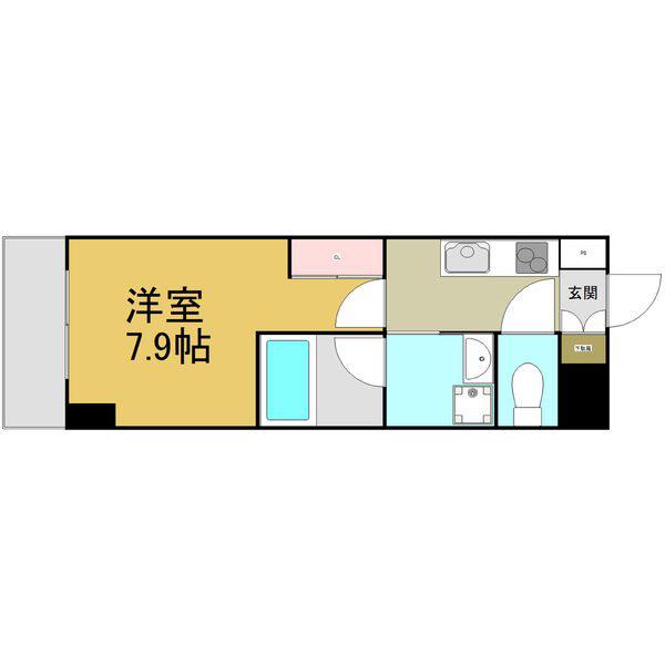 S-FORT熱田六番(1K/5階)の間取り写真