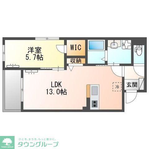 サンジュ(1LDK/1階)の間取り写真