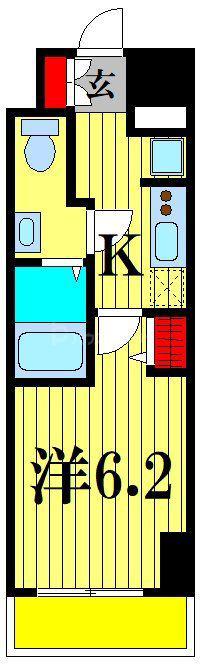 LIME RESIDENCE KITA MATSUDO(1K/3階)の間取り写真