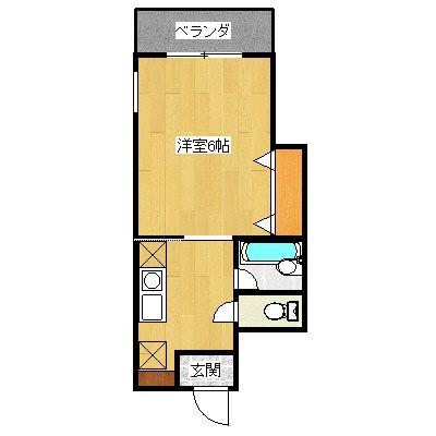 セントラルビルド(1K/3階)の間取り写真