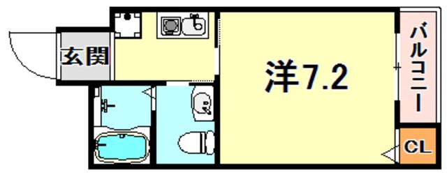 スリージェ5番館(1K/3階)の間取り写真