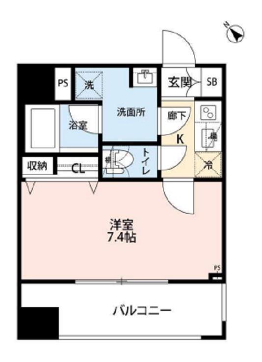 XEBEC糀谷(1K/3階)の間取り写真