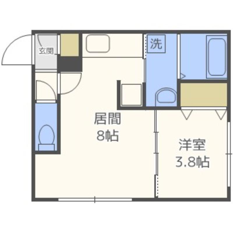 FORESTA平岸(1LDK/1階)の間取り写真