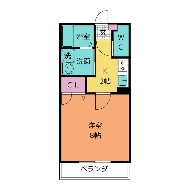 VIE SCENE S(1K/1階)の間取り写真