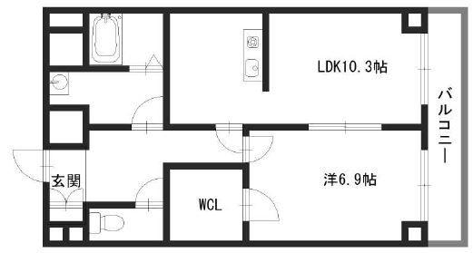 CAPITAL.I姫路(1LDK/9階)の間取り写真