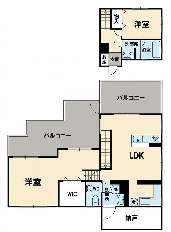 ザ・テラス(2SLDK/3階)の間取り写真