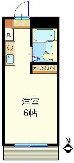 クレスト多摩川(1K/5階)の間取り写真