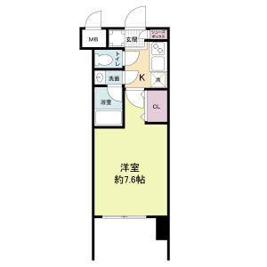 レジディア新大阪(1K/14階)の間取り写真
