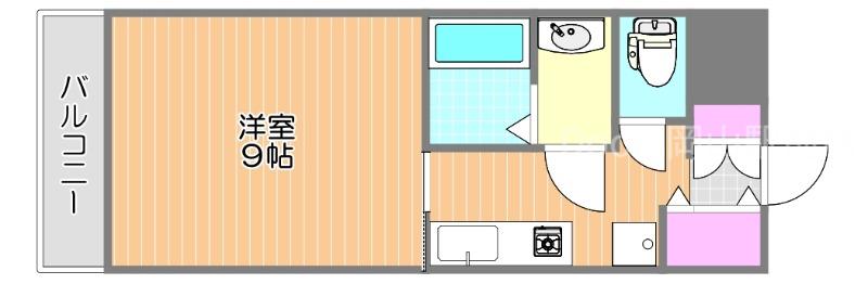 翔阿園マンション(1K/4階)の間取り写真