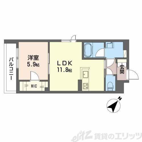 LA MAISON MARRON(1LDK/1階)の間取り写真