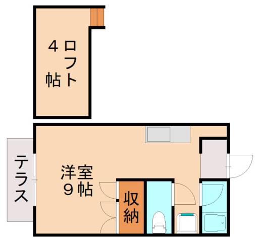 シティベール西王子II(ワンルーム/1階)の間取り写真