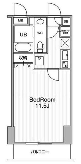 アーバンフラッツ池袋プレミアム(1K/25階)の間取り写真