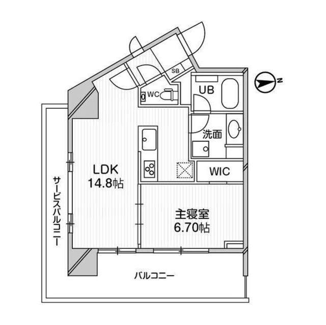 M白金台(1LDK/9階)の間取り写真