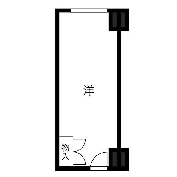ドエル美園(ワンルーム/5階)の間取り写真
