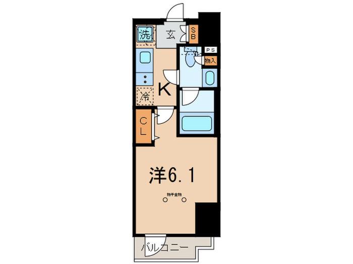 アーバネックス戸越(1K/8階)の間取り写真