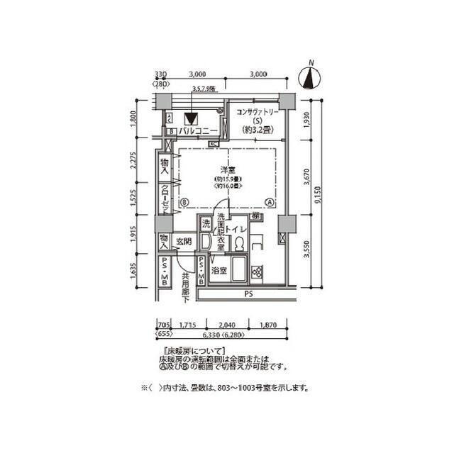 東雲キャナルコートCODAN(ワンルーム/4階)の間取り写真