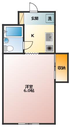 ART SPACE(1K/1階)の間取り写真