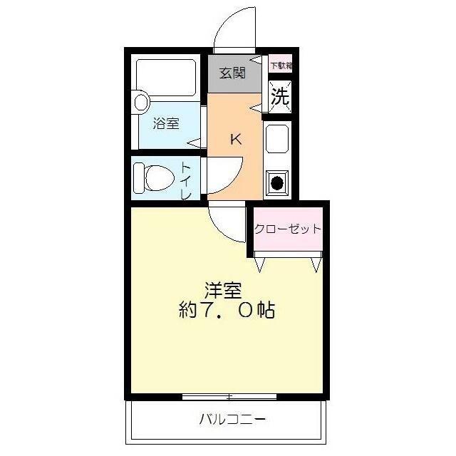 エストゥディオ(1K/3階)の間取り写真