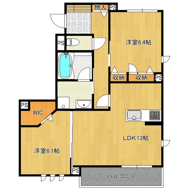 LE RAISIN(2LDK/4階)の間取り写真