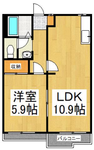 ラトナヴァーサ2(1LDK/1階)の間取り写真
