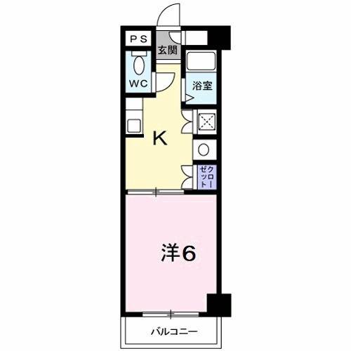 クライムラビーン(1K/3階)の間取り写真