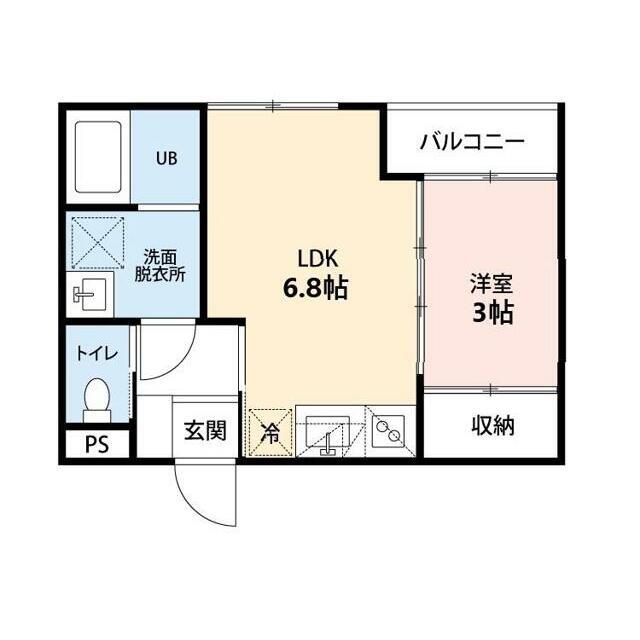 Y-HOUSE(1LDK/3階)の間取り写真