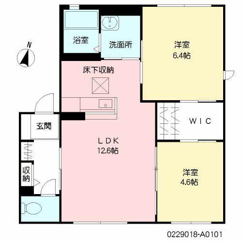 メアブリック  ノース(2LDK/1階)の間取り写真