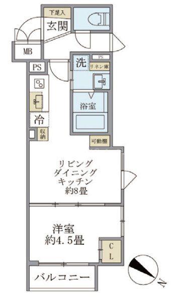 ビューテラス茗荷谷(1LDK/2階)の間取り写真