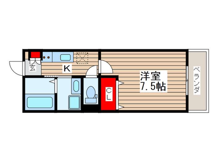LARIANESI(1K/2階)の間取り写真