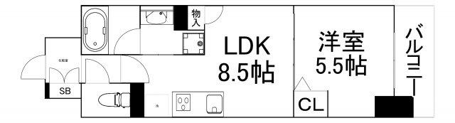 ポンテシエロ(1LDK/5階)の間取り写真