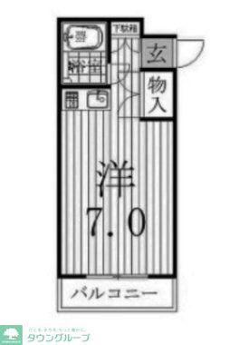 オークハイツ(ワンルーム/10階)の間取り写真