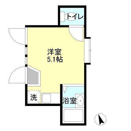 マヤリス(ワンルーム/1階)の間取り写真
