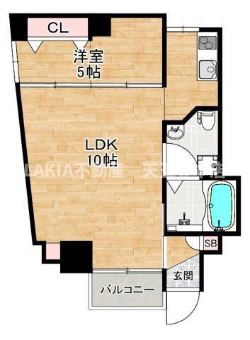 フォレスト味原(1LDK/2階)の間取り写真