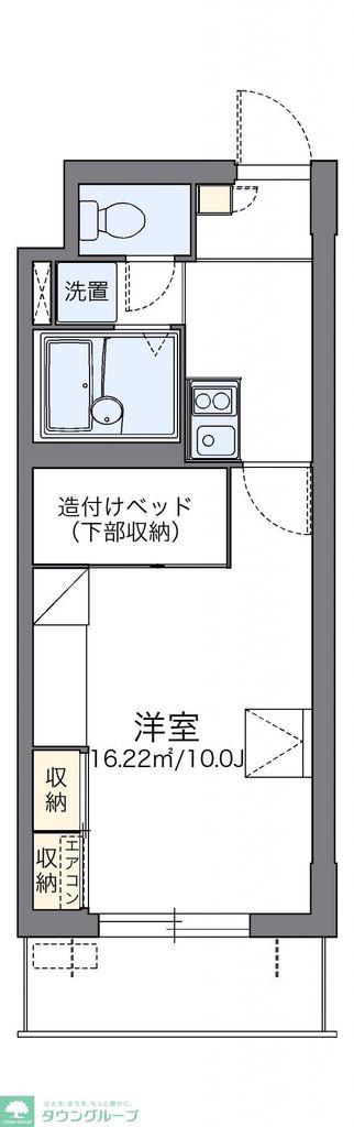 レオパレスパルコートC(1K/4階)の間取り写真