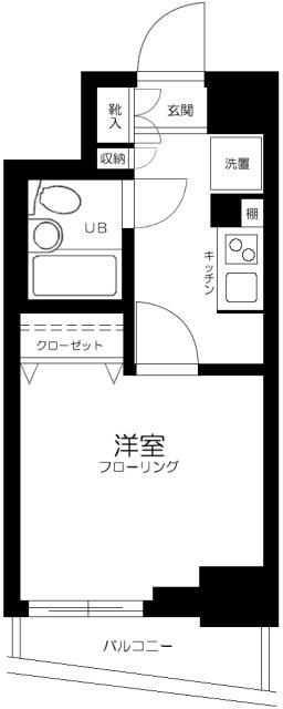 メインステージ御茶ノ水(1K/2階)の間取り写真