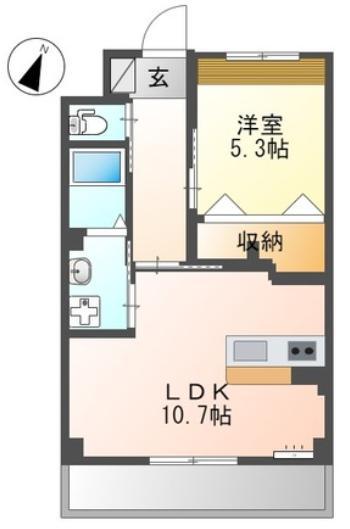 グランドパレス(1LDK/2階)の間取り写真