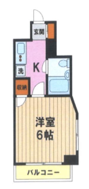 シャトーフェニックスたかやま(1K/4階)の間取り写真