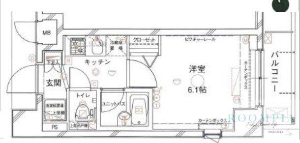 ステージファースト武蔵小山II(1K/2階)の間取り写真