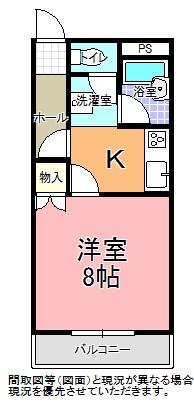 サンバレー・MITO(1K/5階)の間取り写真