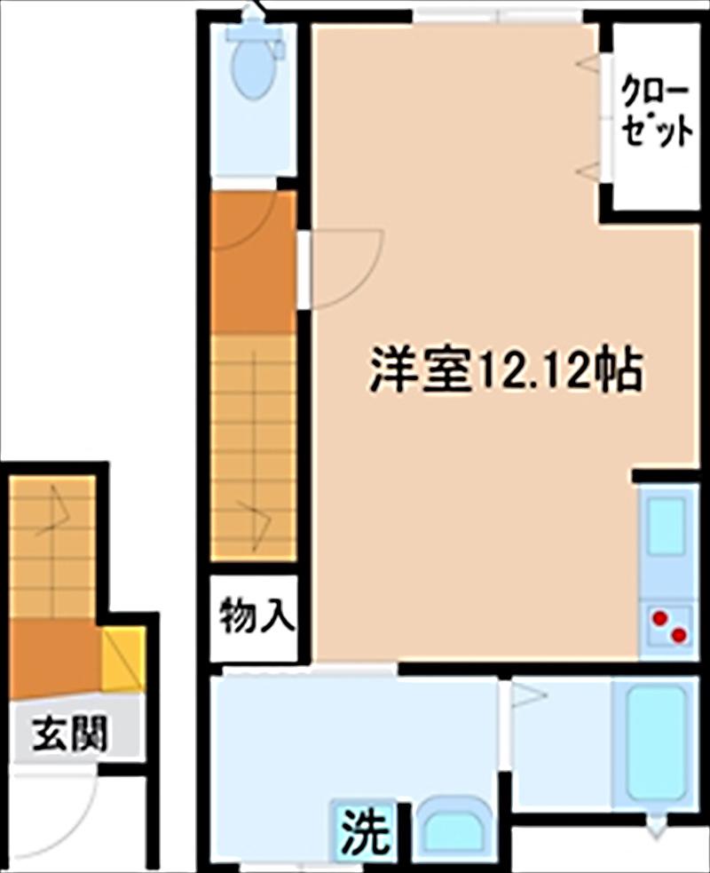 ARPEGE(ワンルーム/2階)の間取り写真