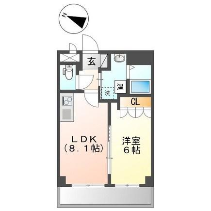 METZGER(1LDK/3階)の間取り写真