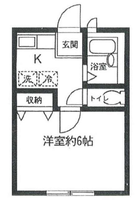 リベルタ・ヴィータ(1K/1階)の間取り写真