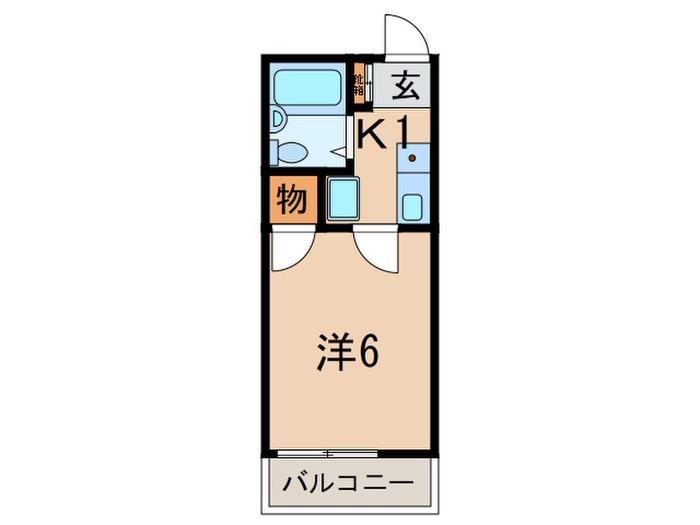 桜ハイツ(1K/2階)の間取り写真