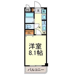 プランドール中村公園(1K/1階)の間取り写真