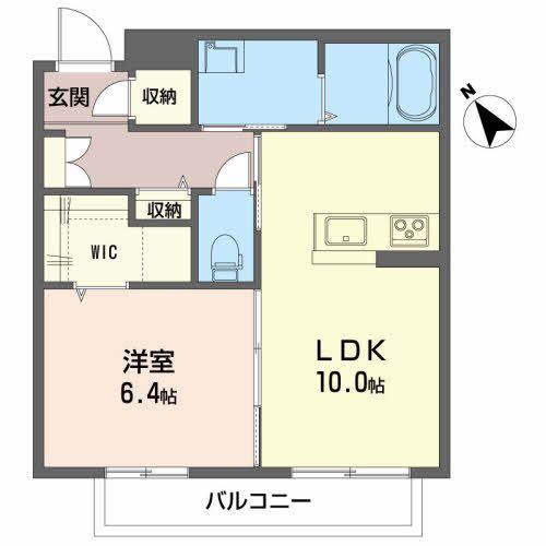シャーメゾン グランデージIII(1LDK/2階)の間取り写真